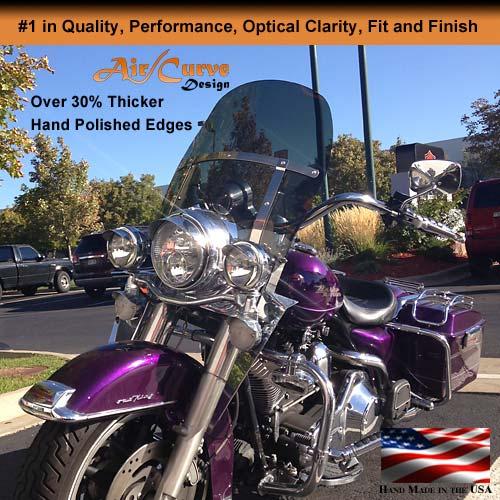 Harley Road King windshield light tint shorty 14.25" Lexan polycarbonate